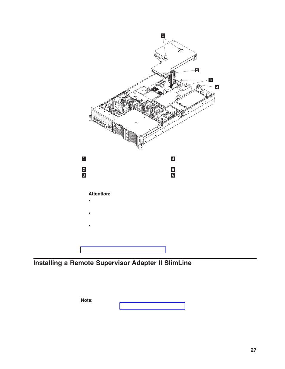 Installing a remote supervisor adapter ii slimline, Installing, Remote | Supervisor, Adapter, Slimline | Lenovo 6446 User Manual | Page 41 / 112