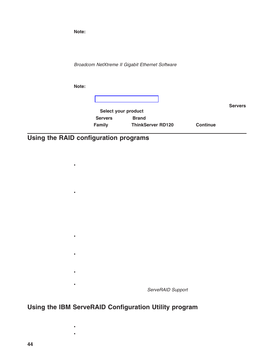 Using the raid configuration programs, Using, Raid | Configuration, Programs, Serveraid, Utility, Program | Lenovo 6446 User Manual | Page 58 / 112