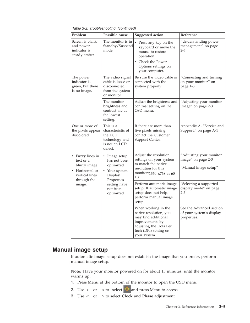 Manual image setup, Manual, Image | Setup | Lenovo D154W User Manual | Page 20 / 33