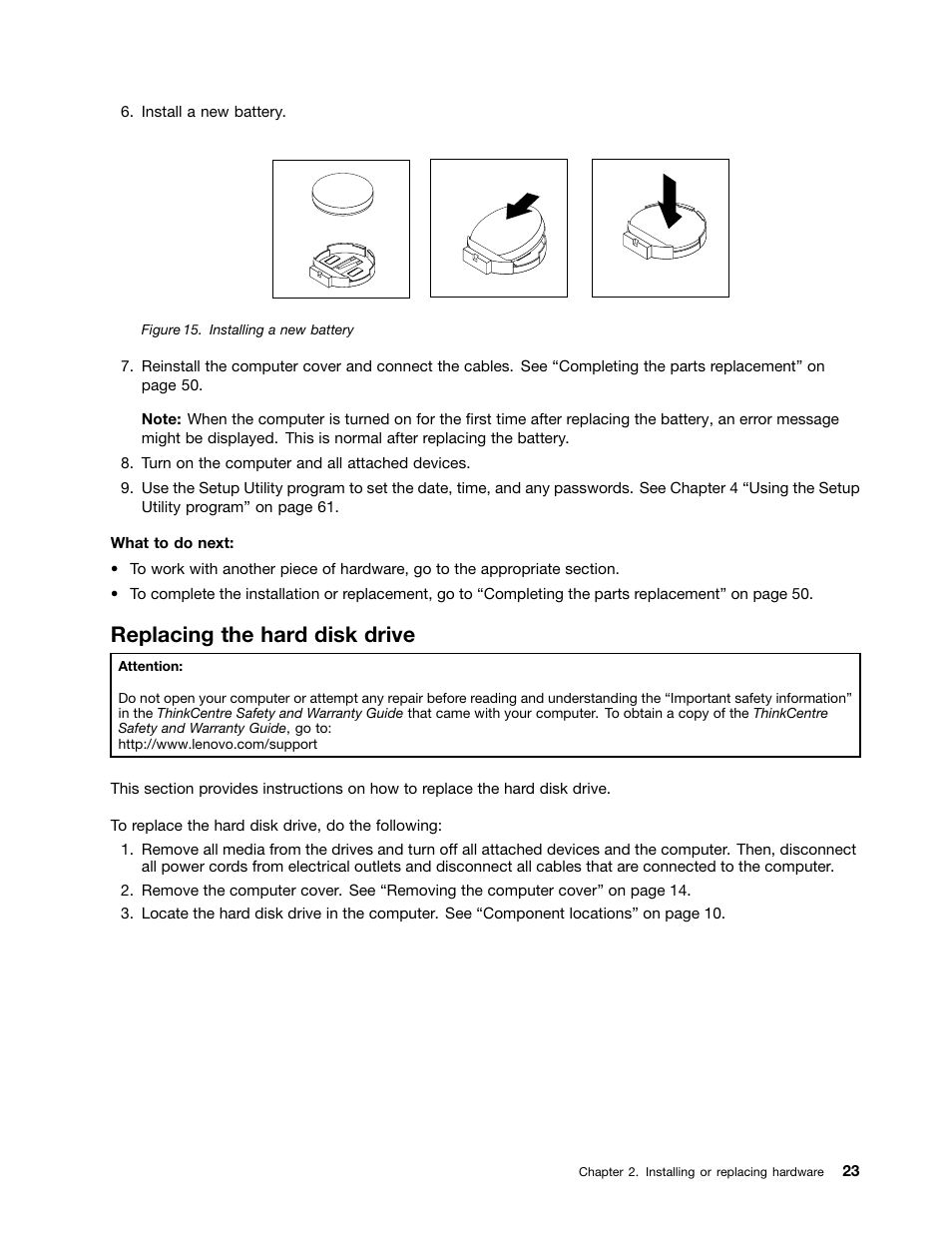 Replacing the hard disk drive | Lenovo 5248 User Manual | Page 31 / 98