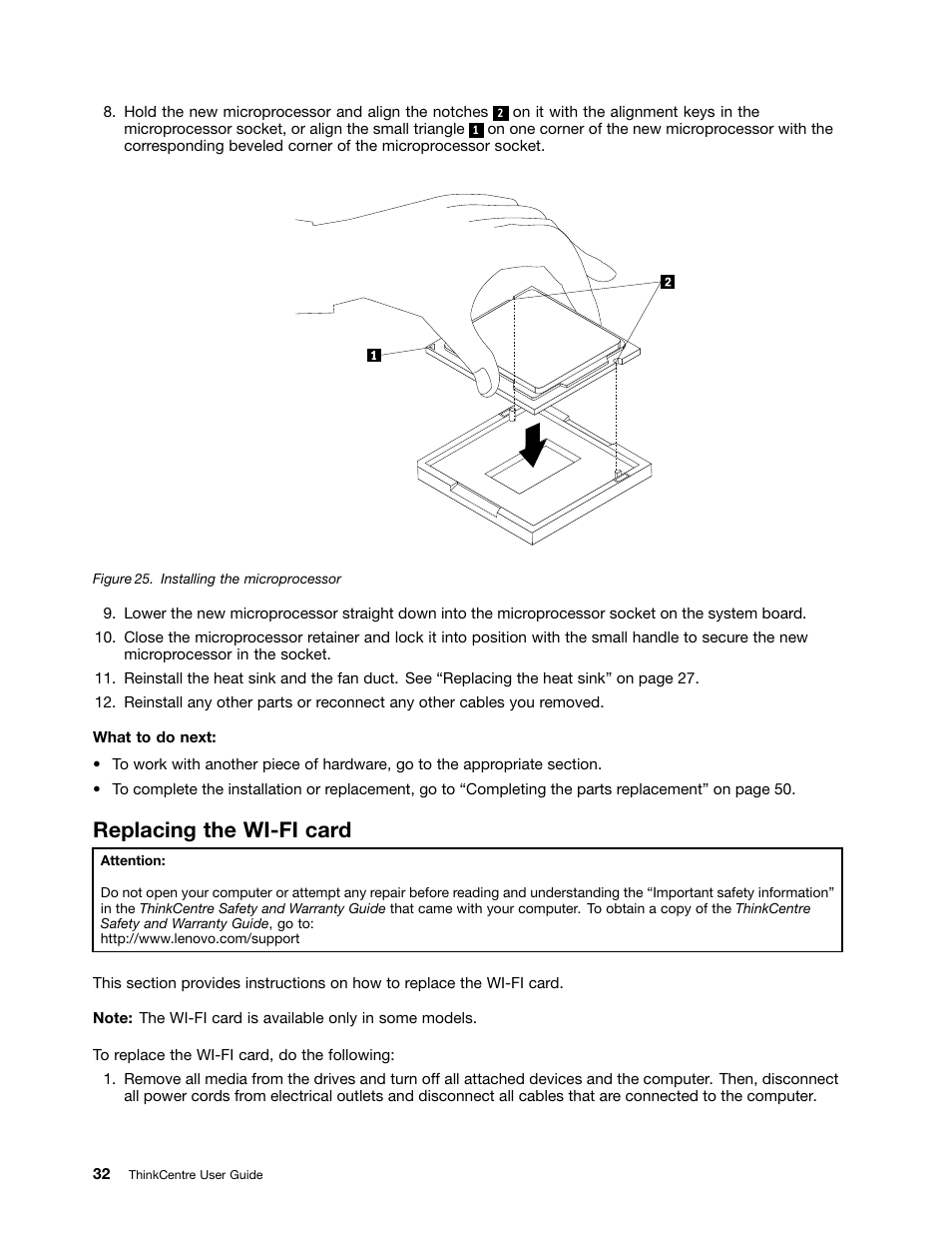Replacing the wi-fi card | Lenovo 5248 User Manual | Page 40 / 98