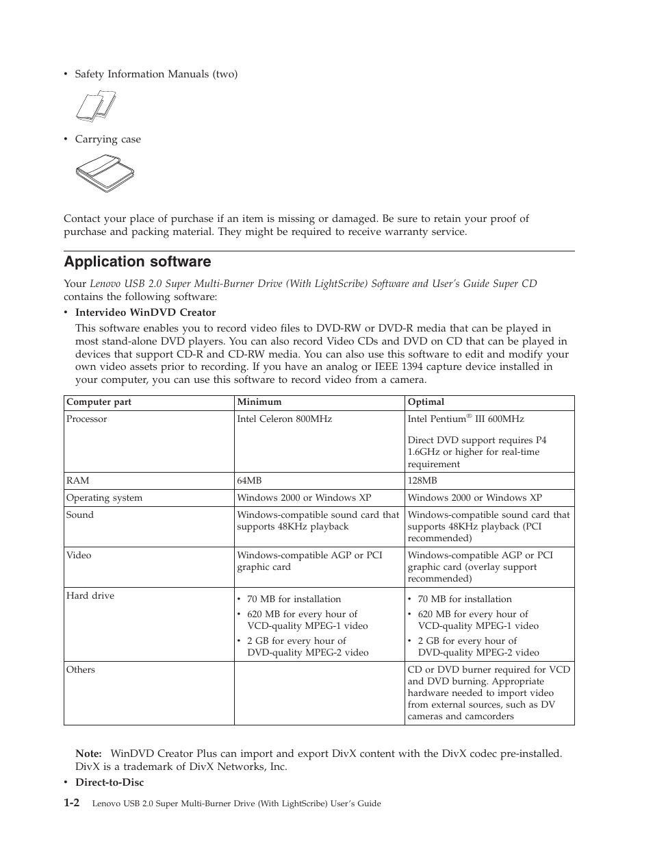 Application software, Application, Software | Lenovo 41N5631 User Manual | Page 14 / 68