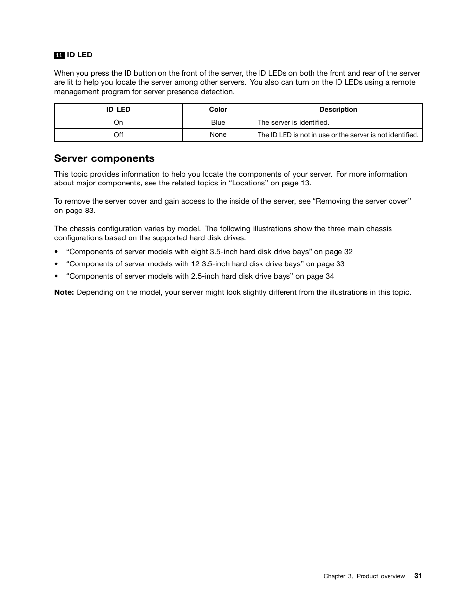 Server components | Lenovo RD430 User Manual | Page 43 / 218