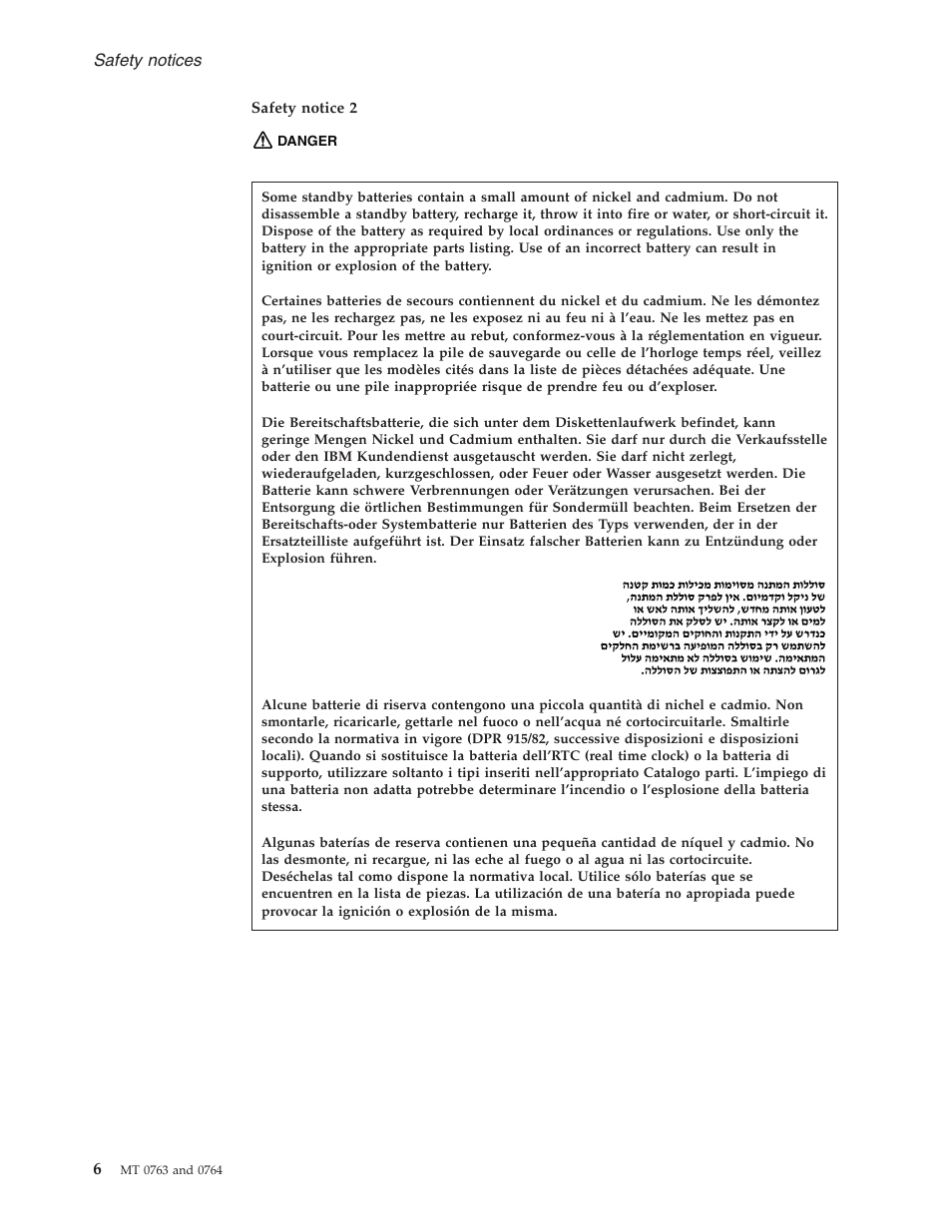 Safety, Notices | Lenovo V100 User Manual | Page 12 / 126