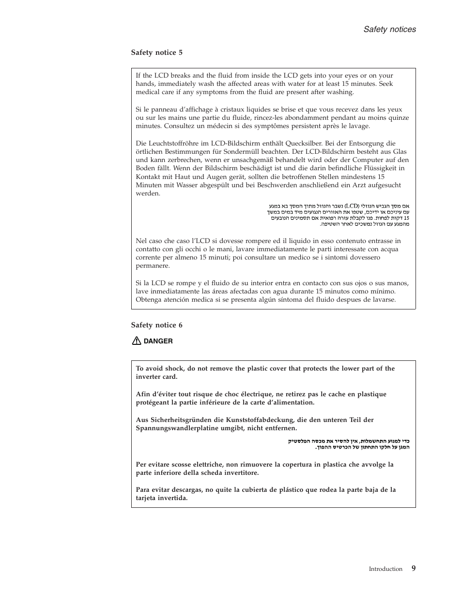 Safety, Notices | Lenovo V100 User Manual | Page 15 / 126