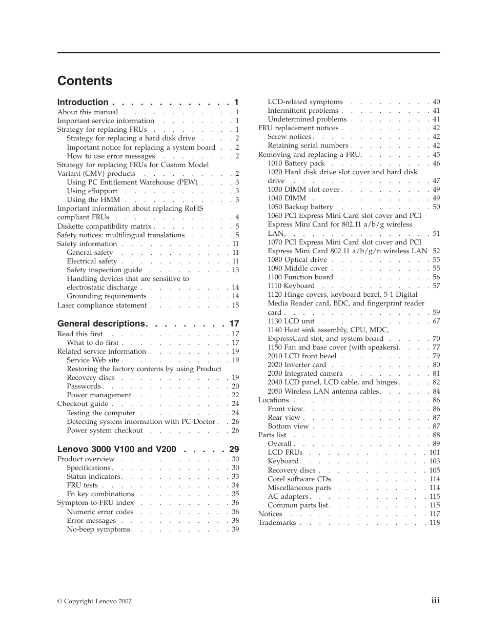 Lenovo V100 User Manual | Page 5 / 126