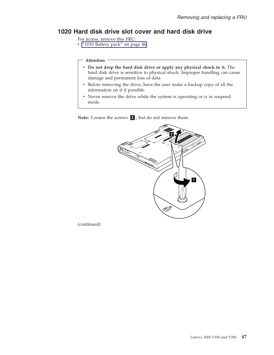 Hard, Disk, Drive | Slot, Cover | Lenovo V100 User Manual | Page 53 / 126