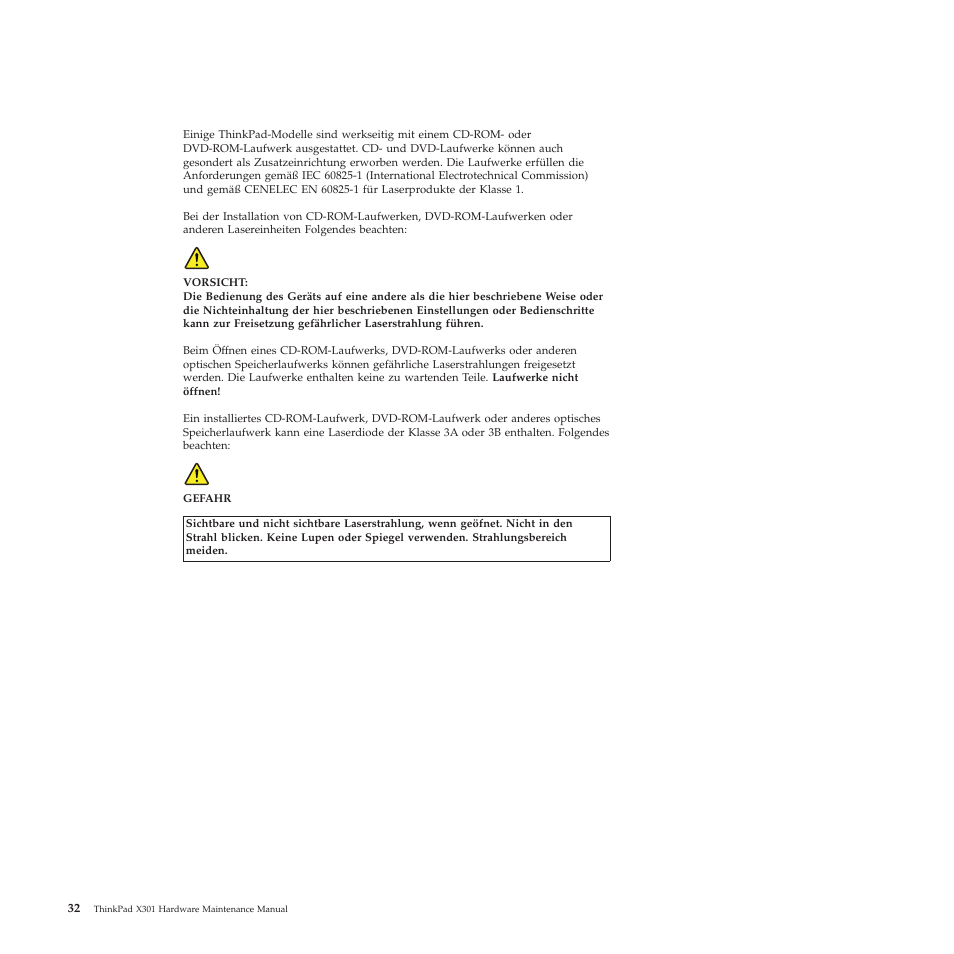 German | Lenovo X301 User Manual | Page 40 / 180