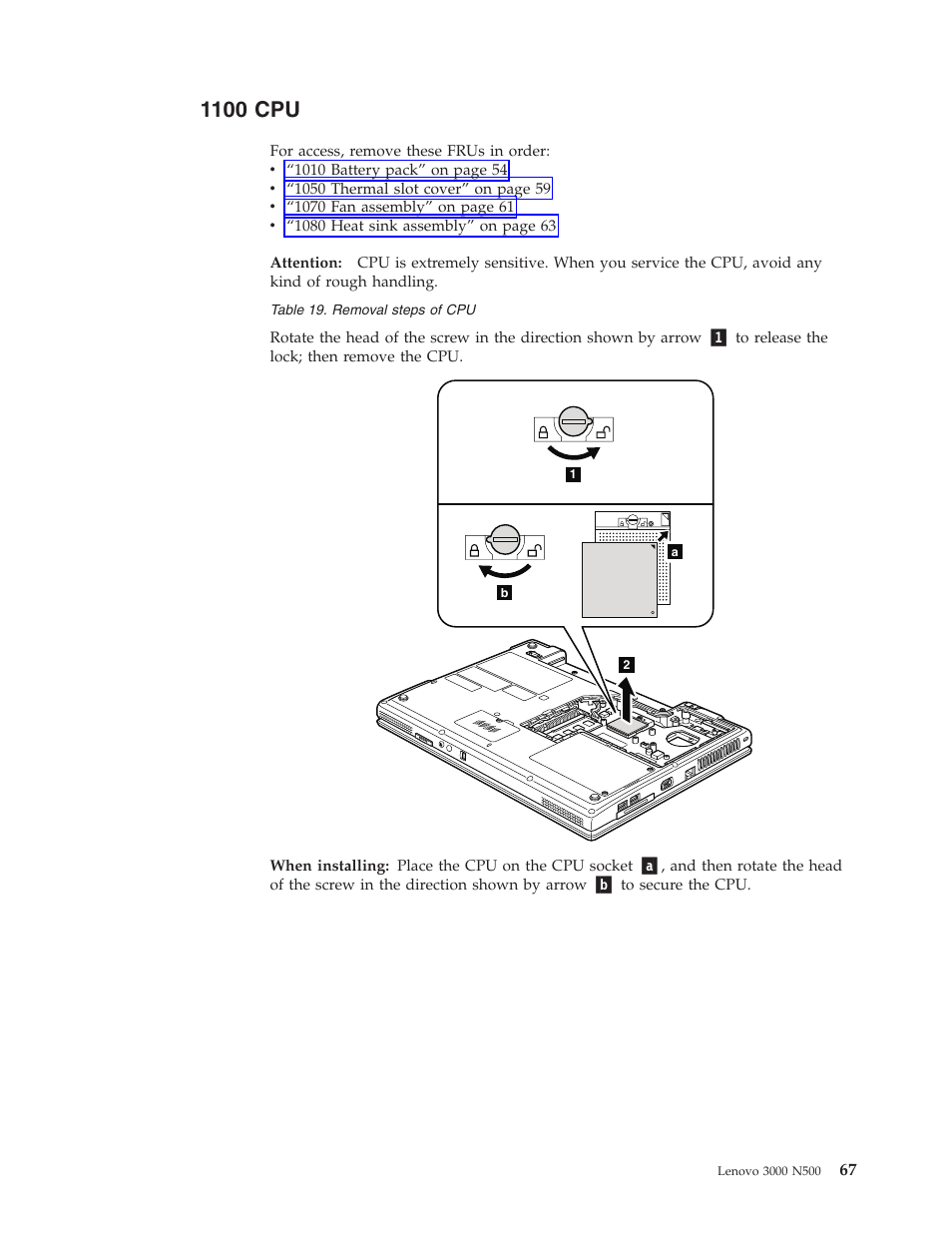 1100 cpu | Lenovo 3000 N500 User Manual | Page 75 / 124