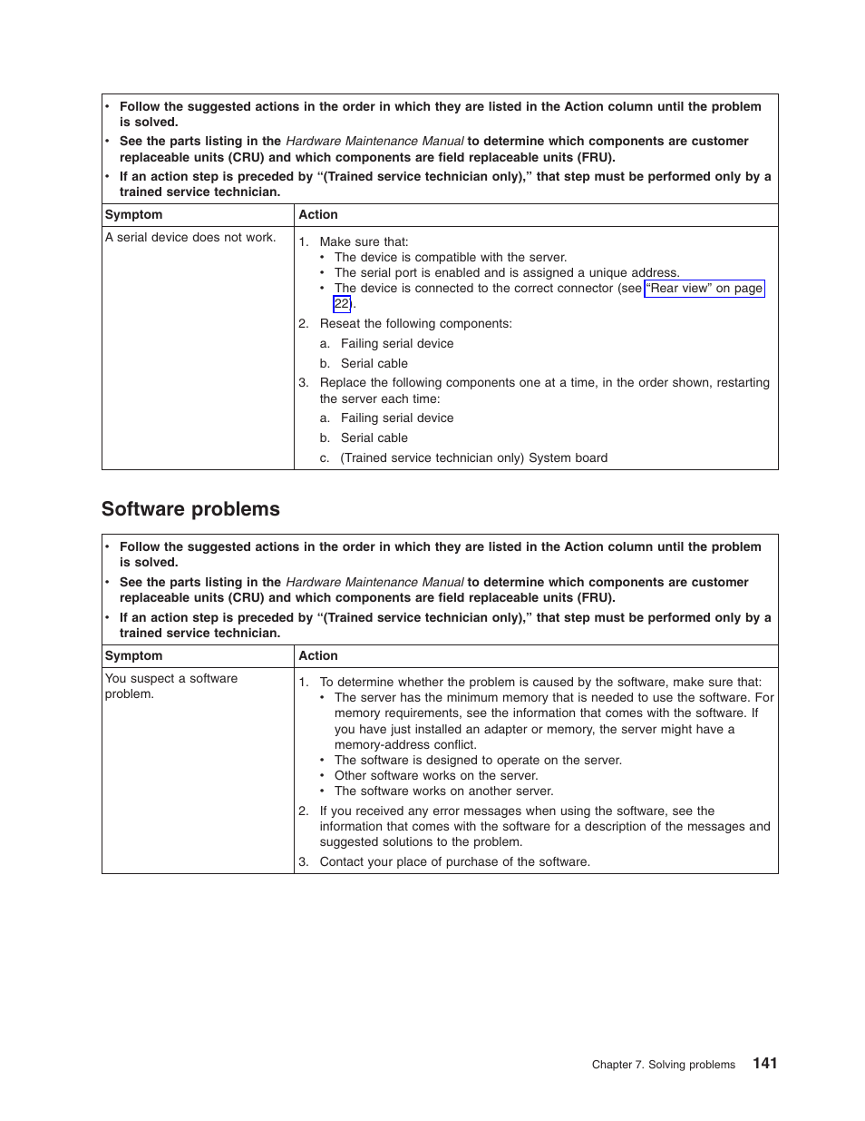 Software problems, Software, Problems | Lenovo 3797 User Manual | Page 157 / 188