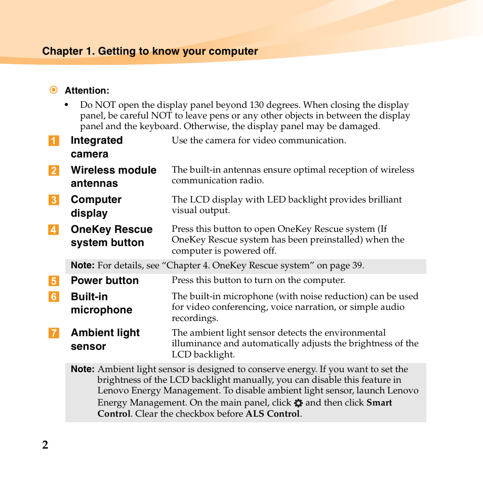 Lenovo IdeaPad U455 User Manual | Page 16 / 142