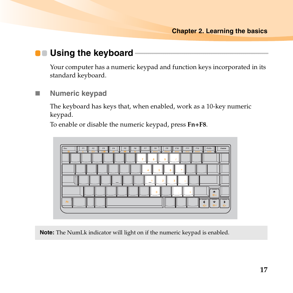Using the keyboard | Lenovo IdeaPad U455 User Manual | Page 31 / 142