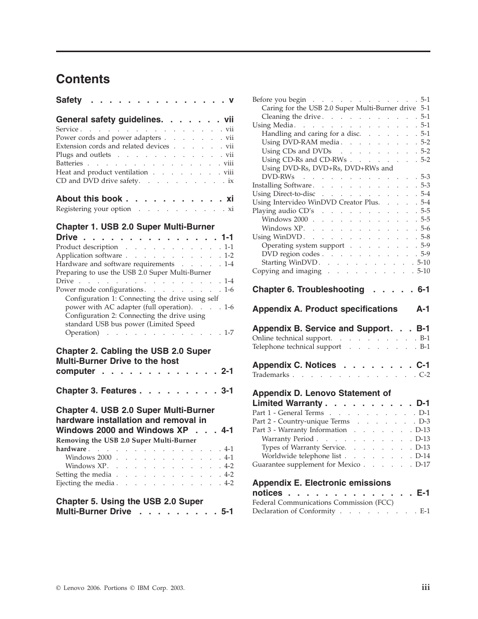 Lenovo 40Y8699 User Manual | Page 5 / 72