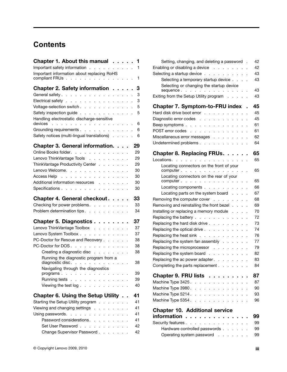 Lenovo 3980 User Manual | Page 5 / 110
