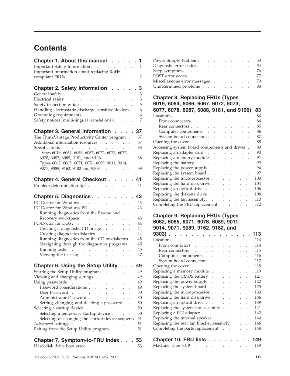 Lenovo THINKCENTRE 6019 User Manual | Page 5 / 506