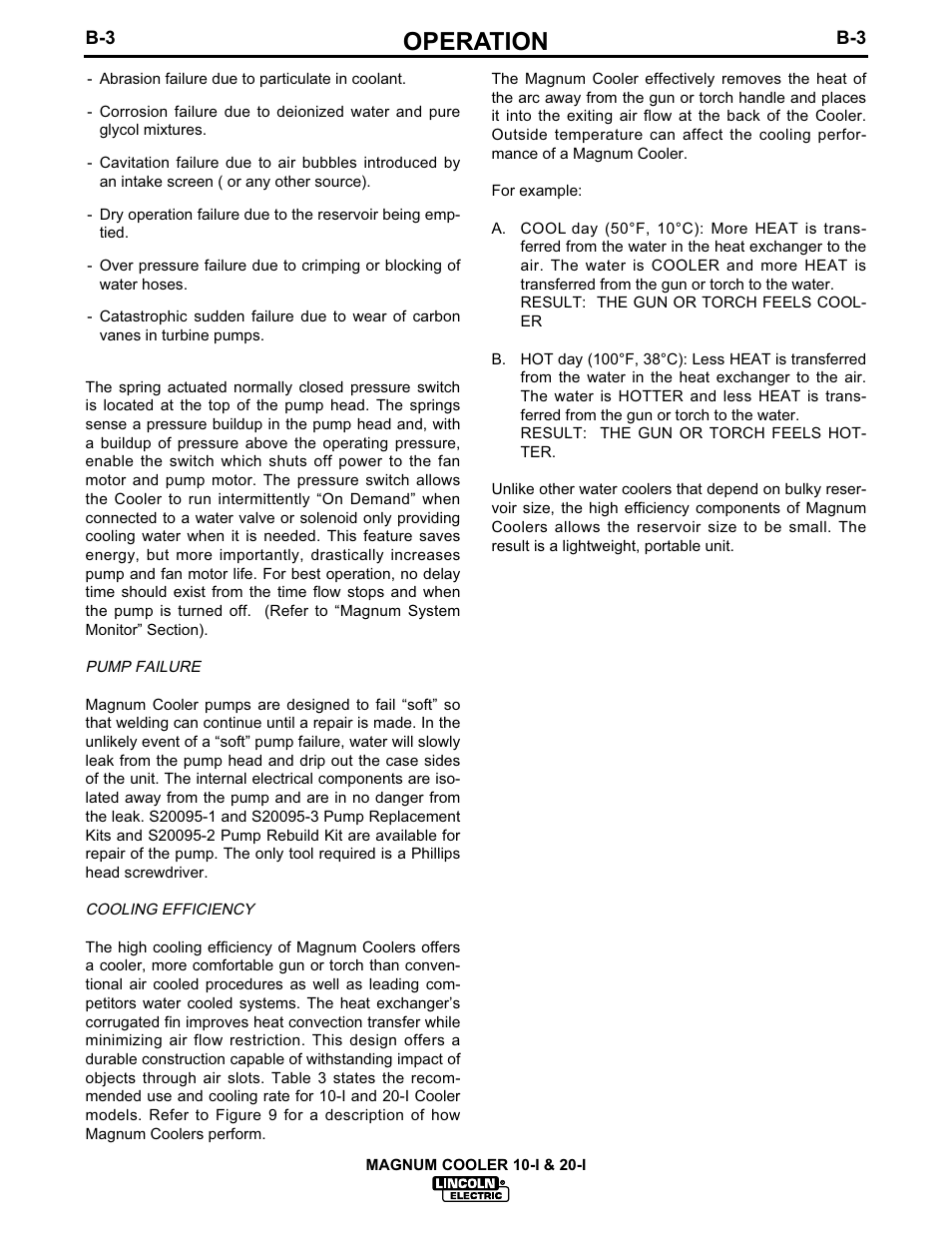 Operation | Lincoln Electric MAGNUM IM438-B User Manual | Page 21 / 32