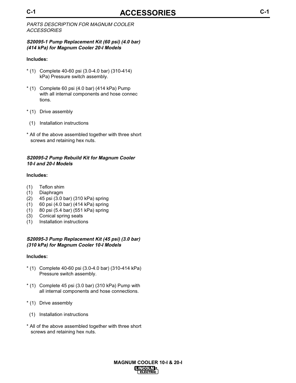 Accessories | Lincoln Electric MAGNUM IM438-B User Manual | Page 23 / 32
