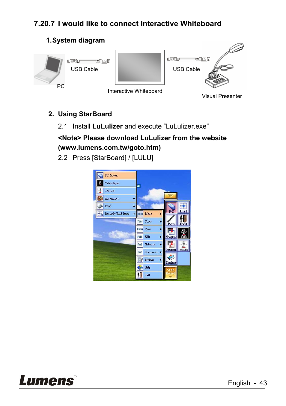 Lumens Technology DC260 User Manual | Page 44 / 49