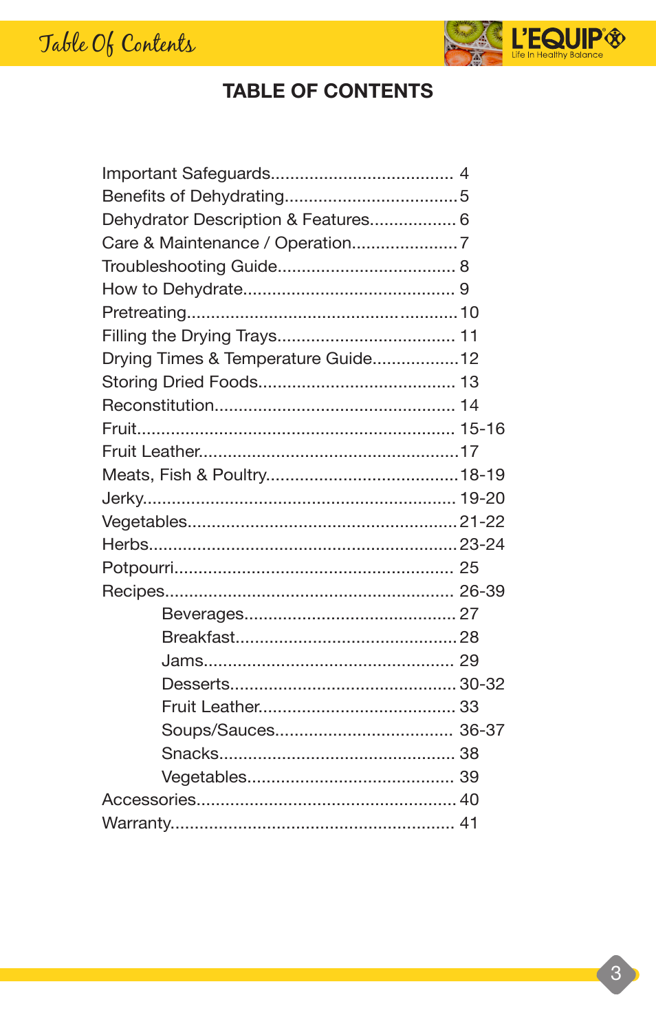 L'Equip EXPANDABLE 528 User Manual | Page 3 / 40