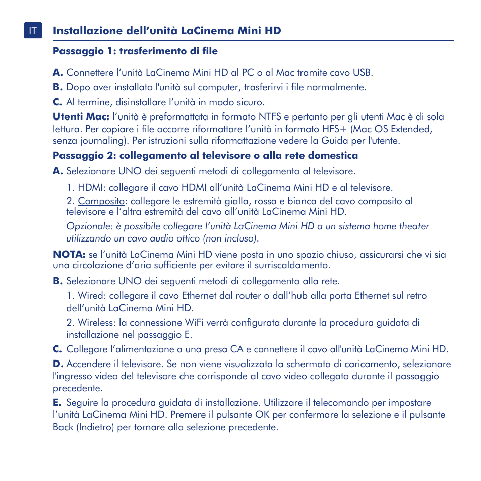 LaCie LaCinema Mini HD User Manual | Page 14 / 44