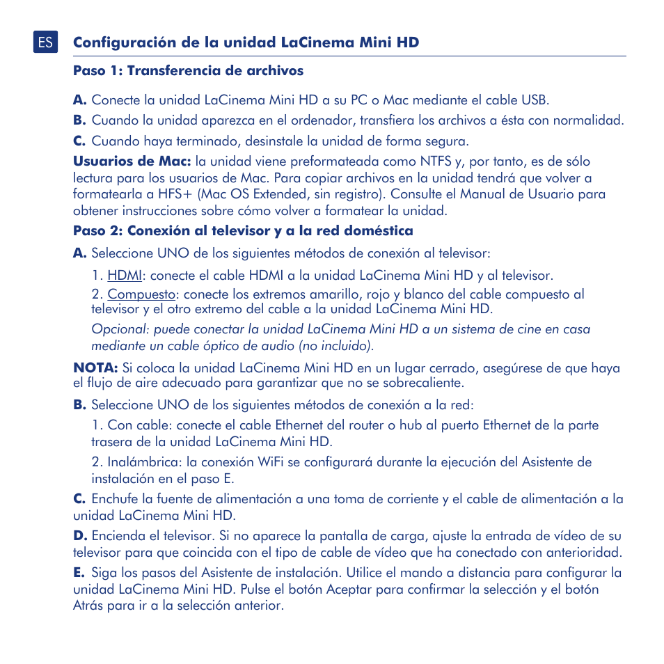 LaCie LaCinema Mini HD User Manual | Page 18 / 44