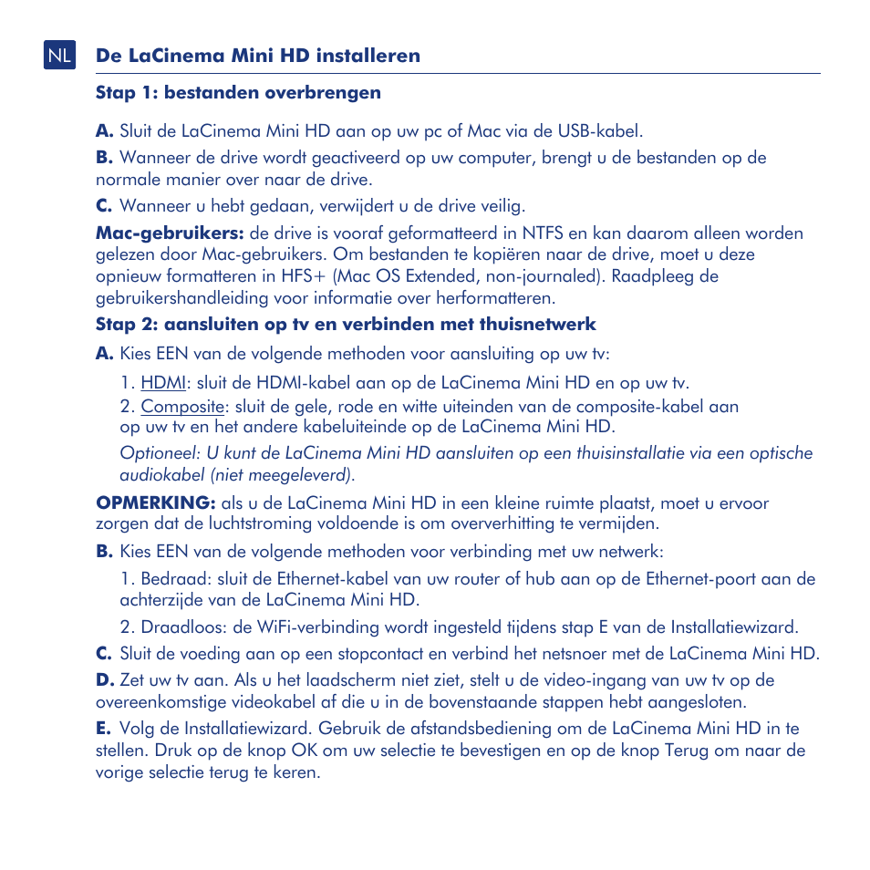 LaCie LaCinema Mini HD User Manual | Page 20 / 44