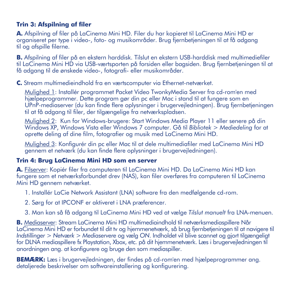 LaCie LaCinema Mini HD User Manual | Page 27 / 44