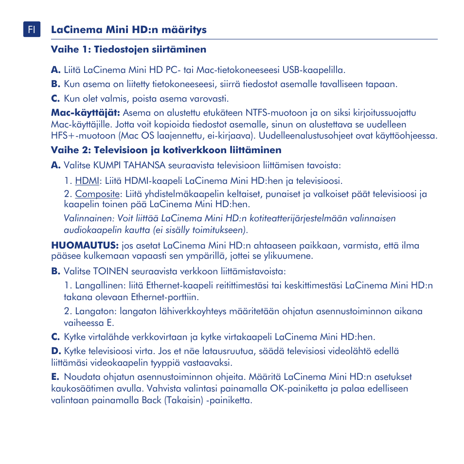 LaCie LaCinema Mini HD User Manual | Page 28 / 44