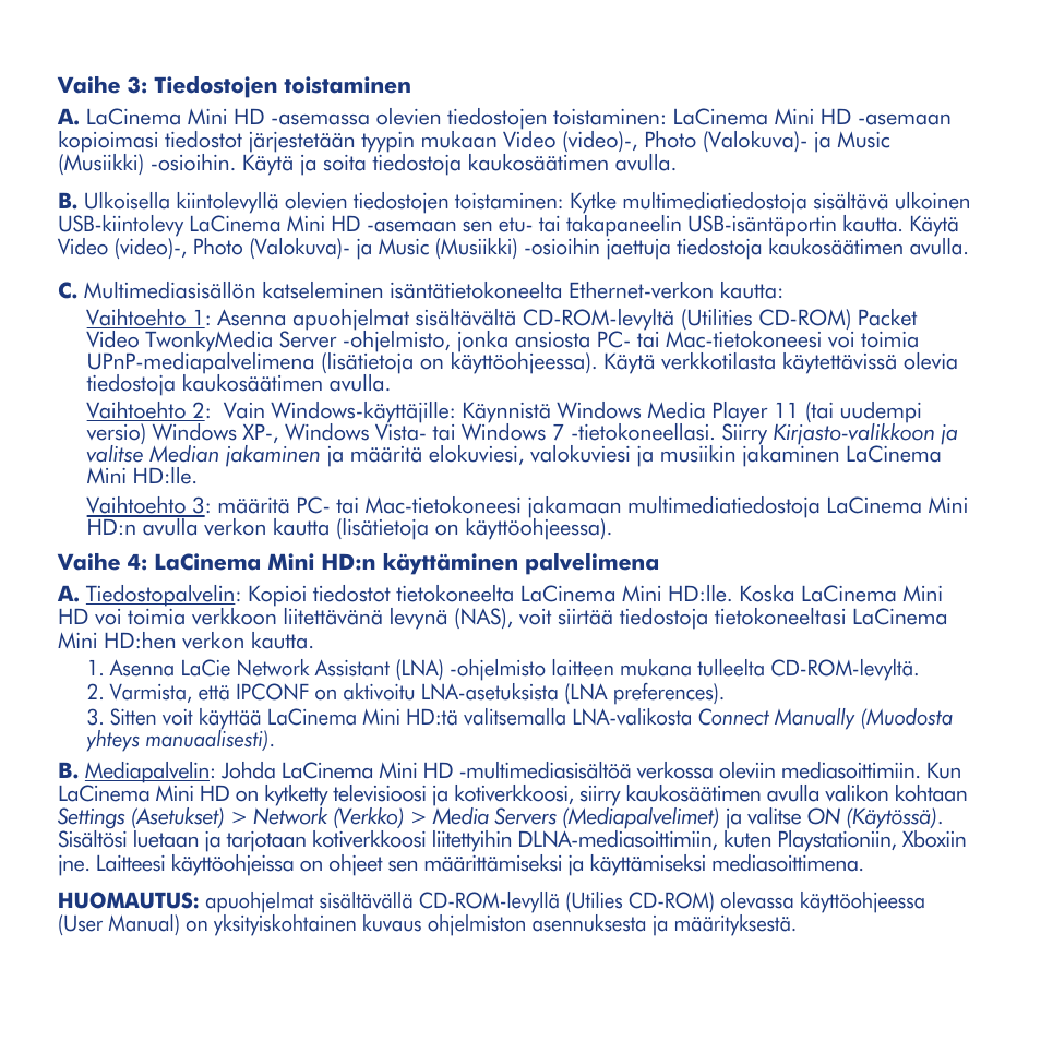 LaCie LaCinema Mini HD User Manual | Page 29 / 44