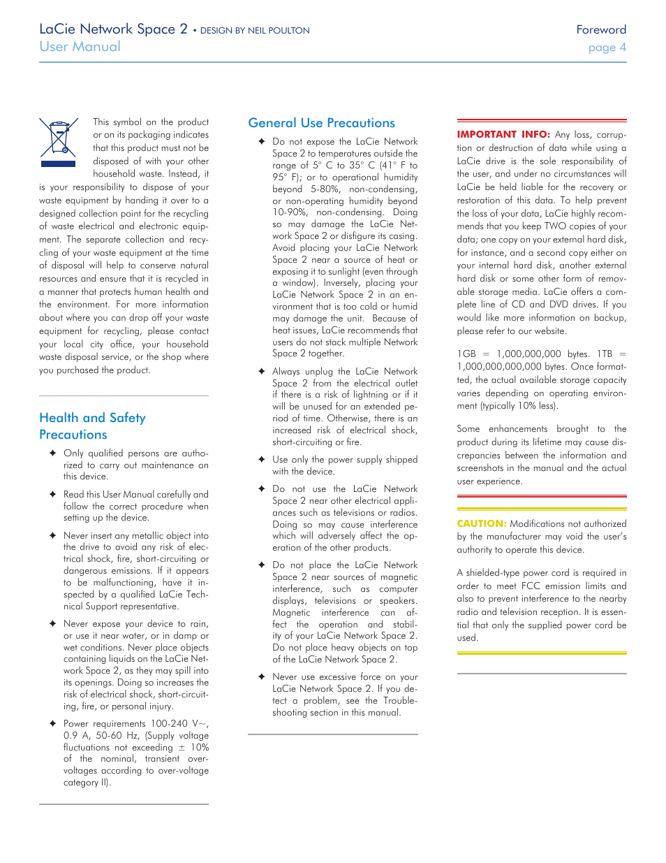 Lacie network space 2, User manual | LaCie 2 User Manual | Page 4 / 65