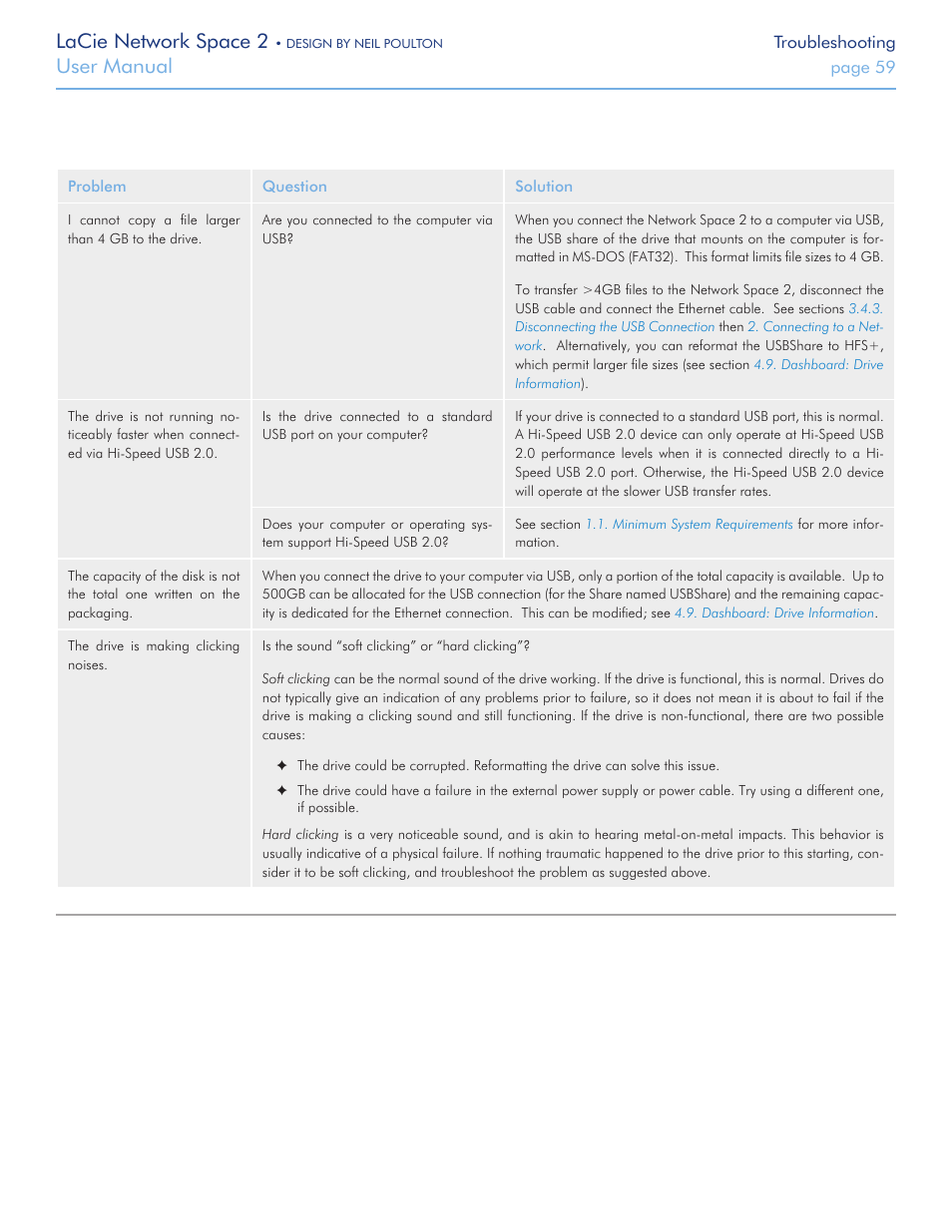 Lacie network space 2, User manual | LaCie 2 User Manual | Page 59 / 65