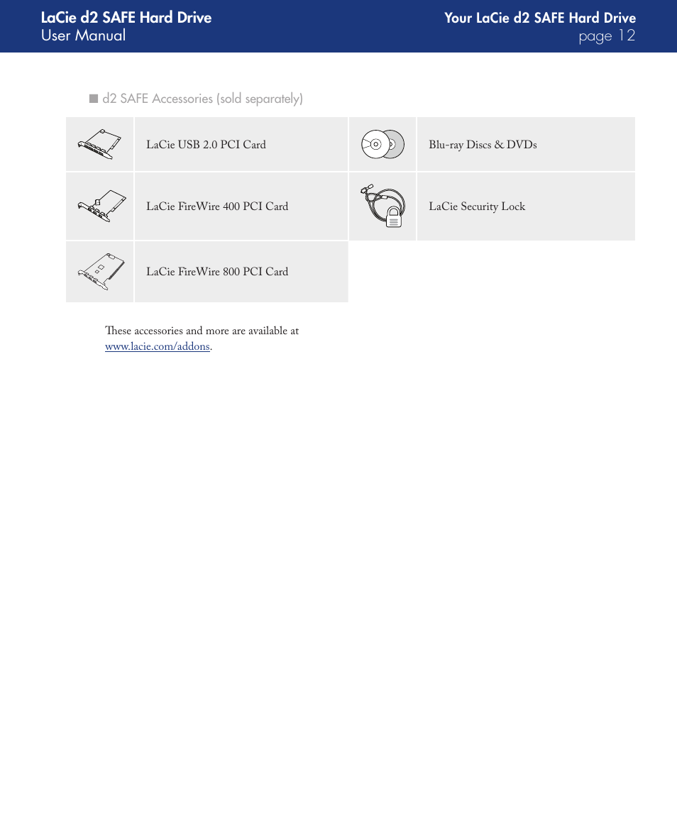 LaCie d2 User Manual | Page 12 / 54