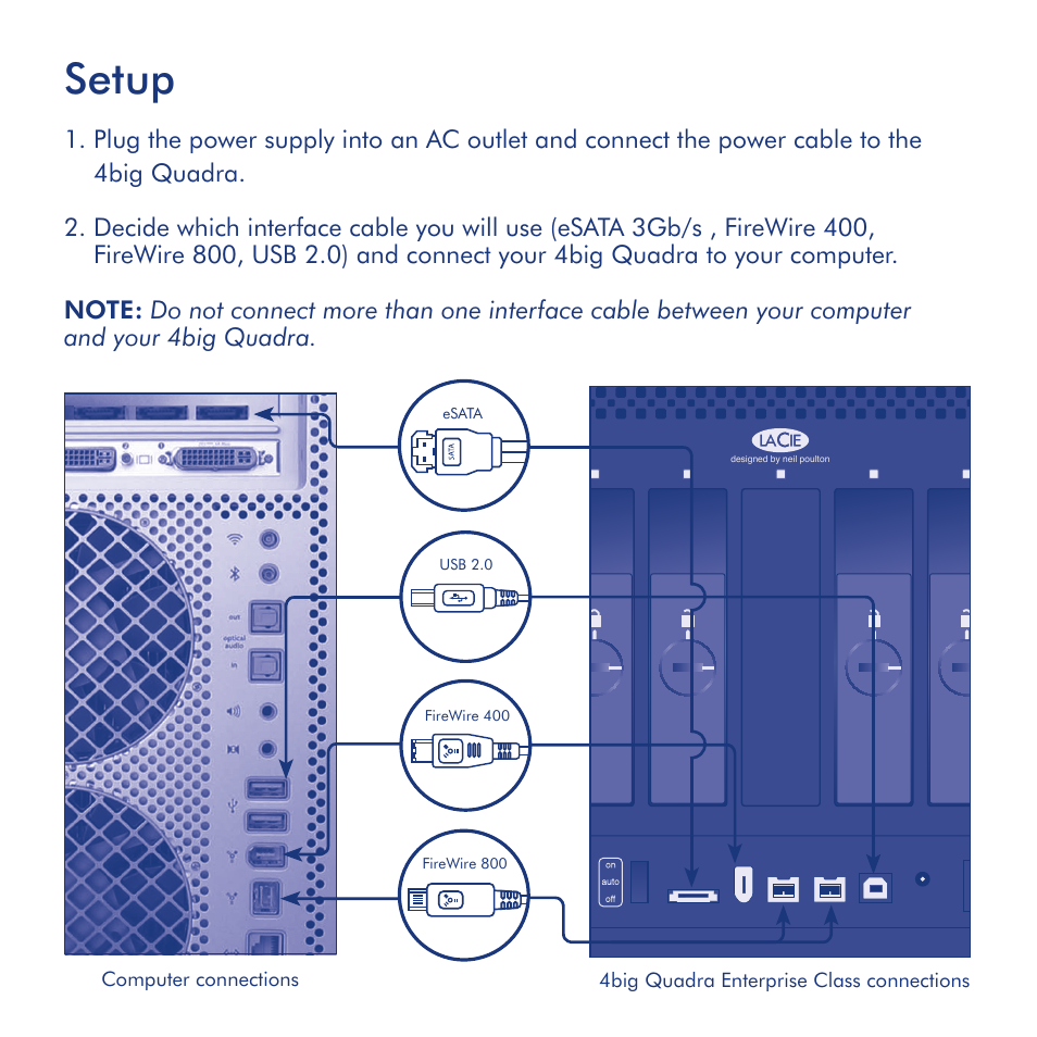 Setup | LaCie 4big Quadra User Manual | Page 6 / 28