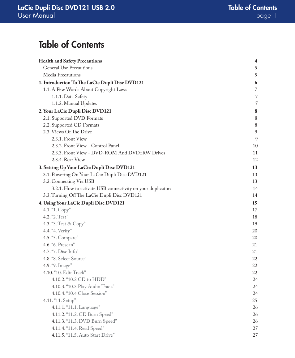 LaCie DVD121 User Manual | 40 pages
