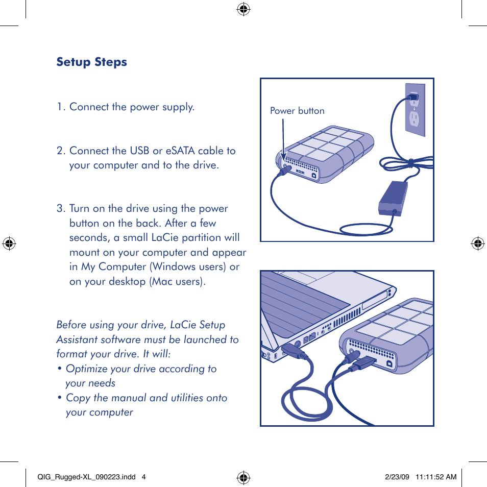 LaCie rugged XL User Manual | Page 4 / 24