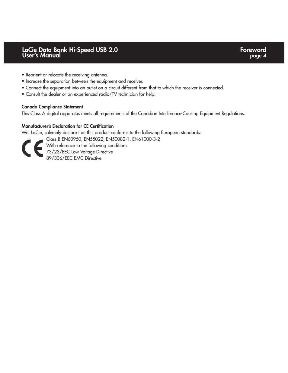 LaCie Databank User Manual | Page 4 / 39