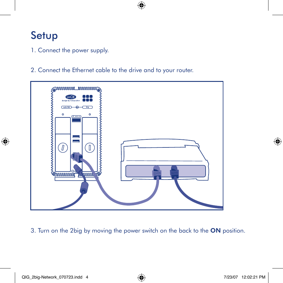 Setup | LaCie 2big network User Manual | Page 4 / 24