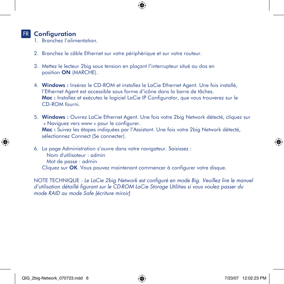 Configuration | LaCie 2big network User Manual | Page 6 / 24