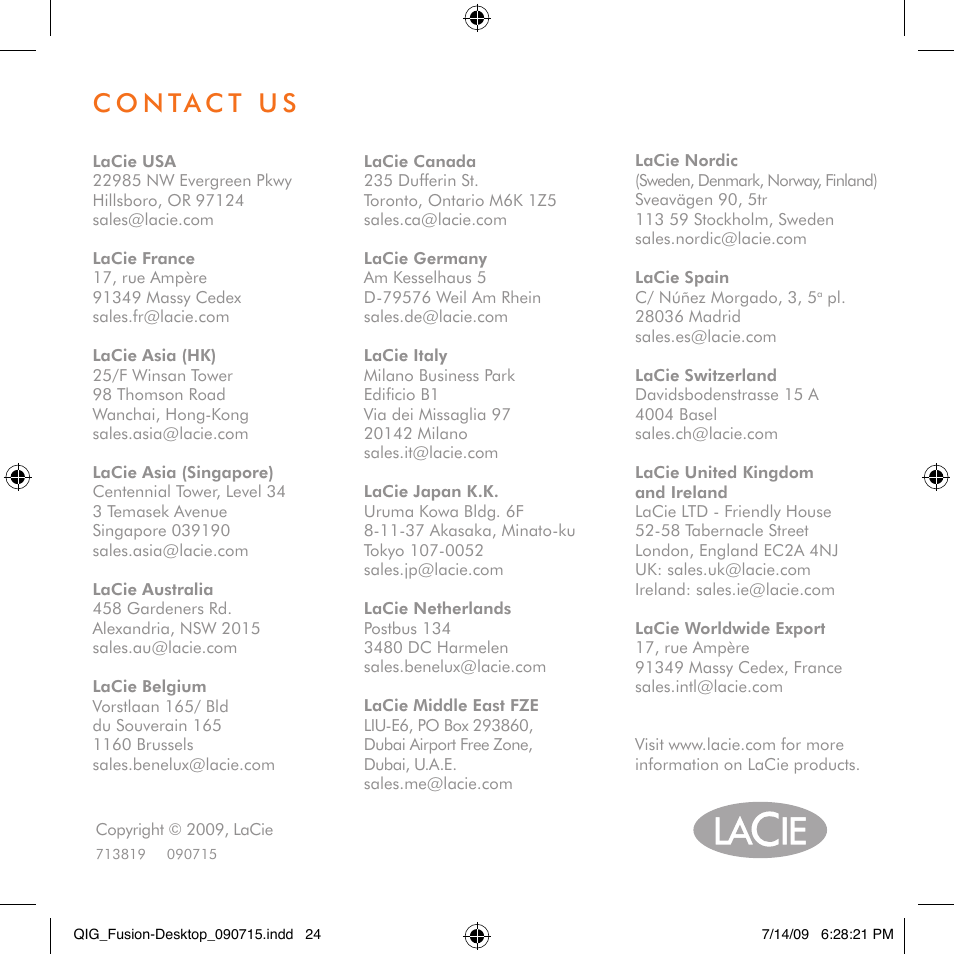 LaCie Starck Desktop User Manual | Page 24 / 24
