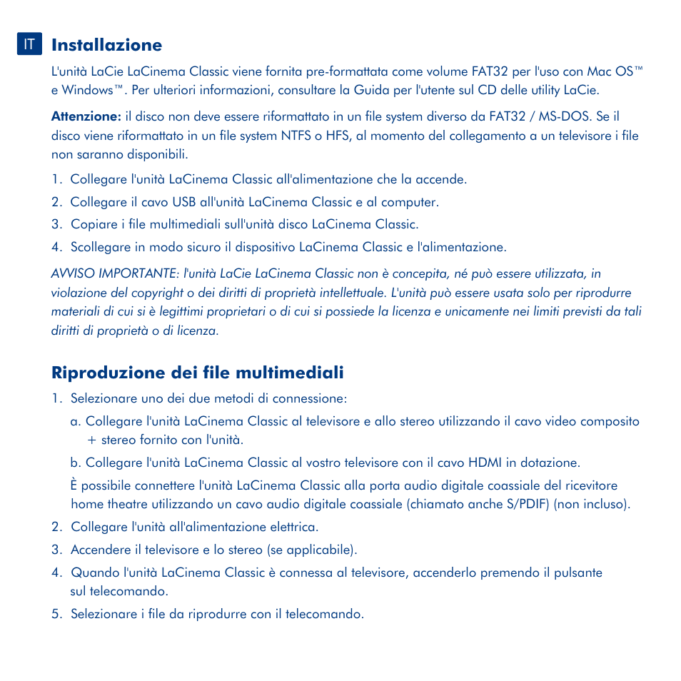 LaCie LaCinema Classic User Manual | Page 10 / 44