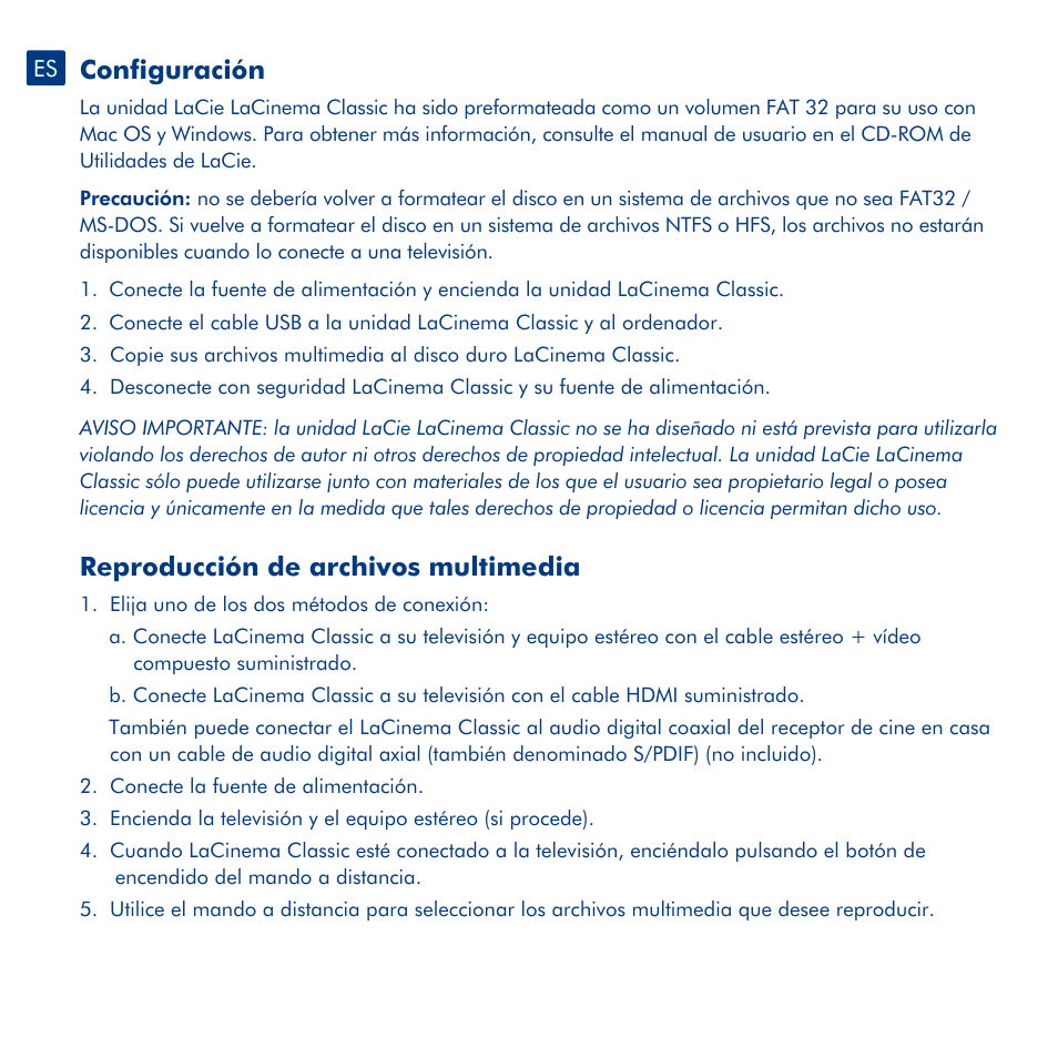 LaCie LaCinema Classic User Manual | Page 14 / 44