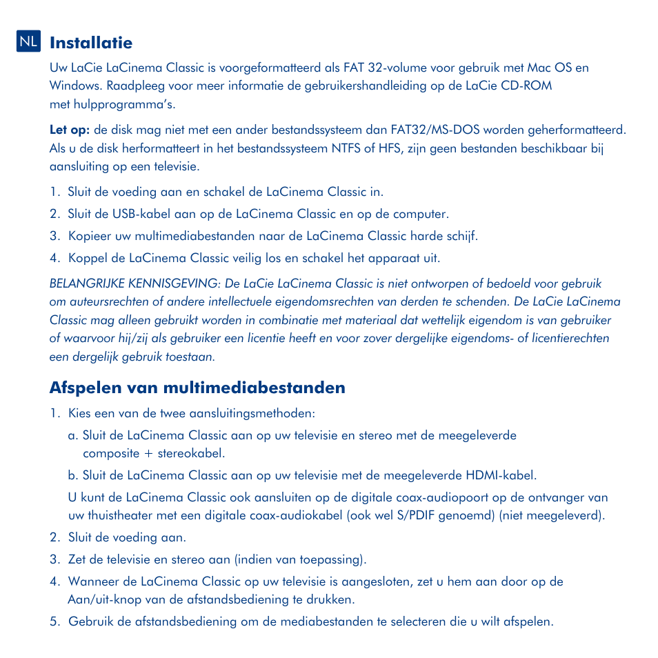 LaCie LaCinema Classic User Manual | Page 16 / 44