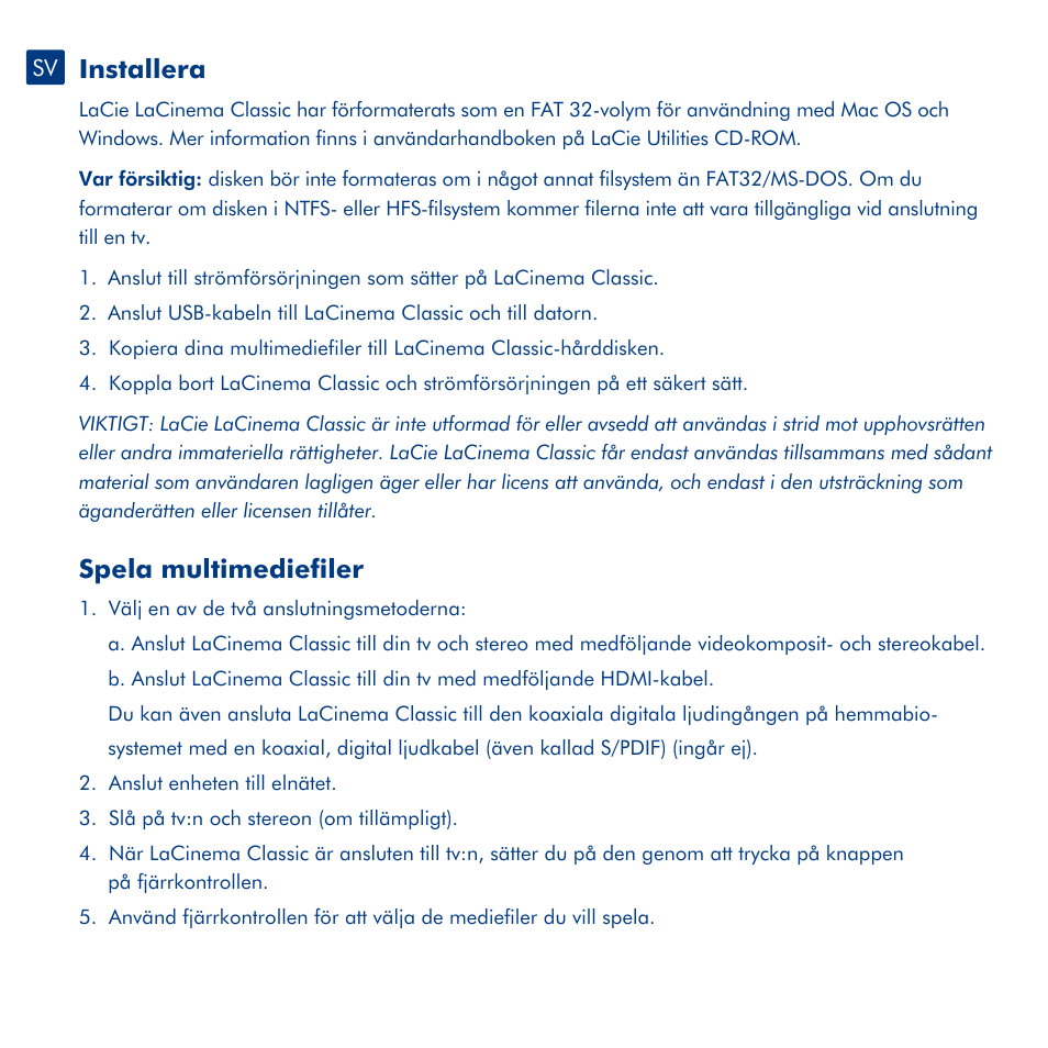 LaCie LaCinema Classic User Manual | Page 20 / 44