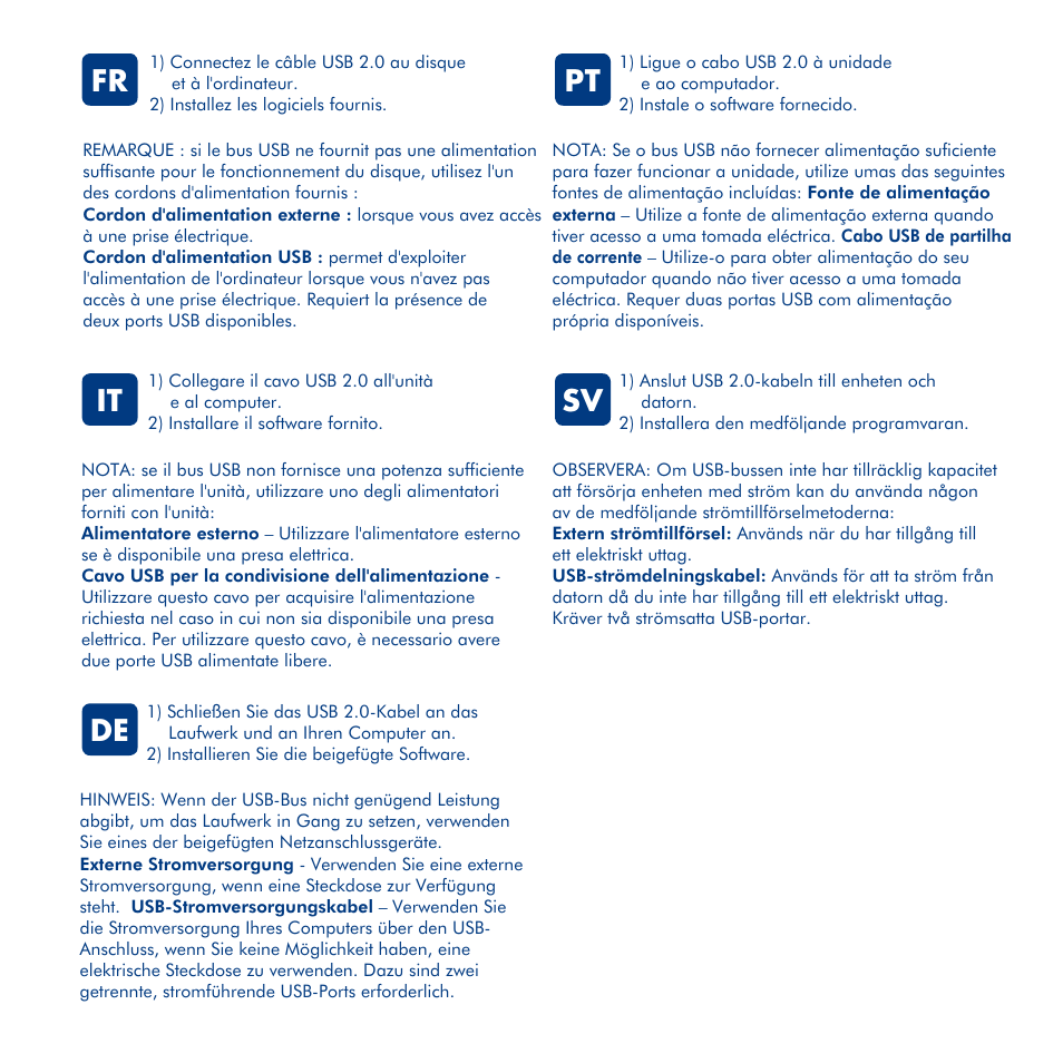 Pt it de | LaCie Portable DVD RW with LightScribe User Manual | Page 4 / 8