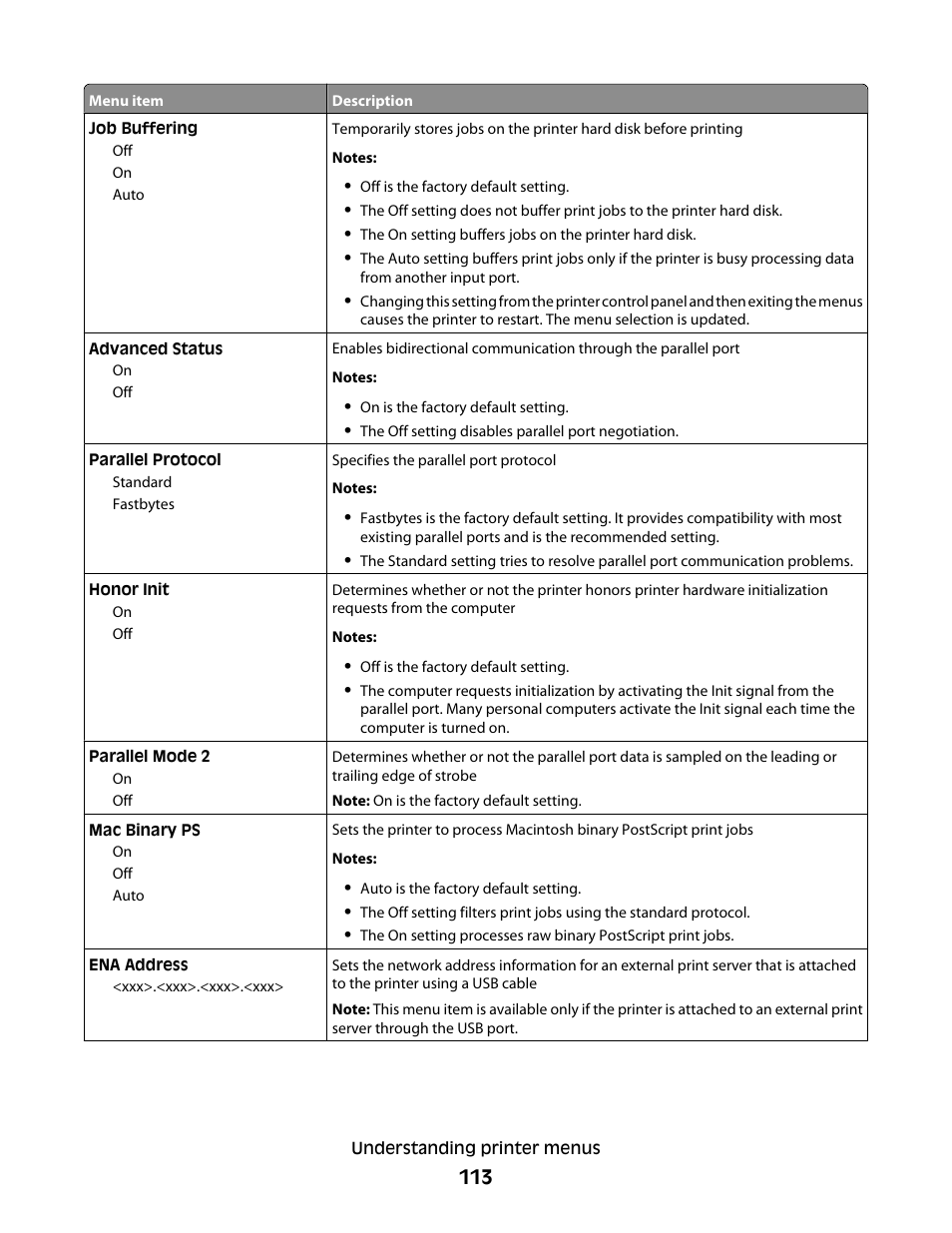 Lexmark 280 User Manual | Page 113 / 217