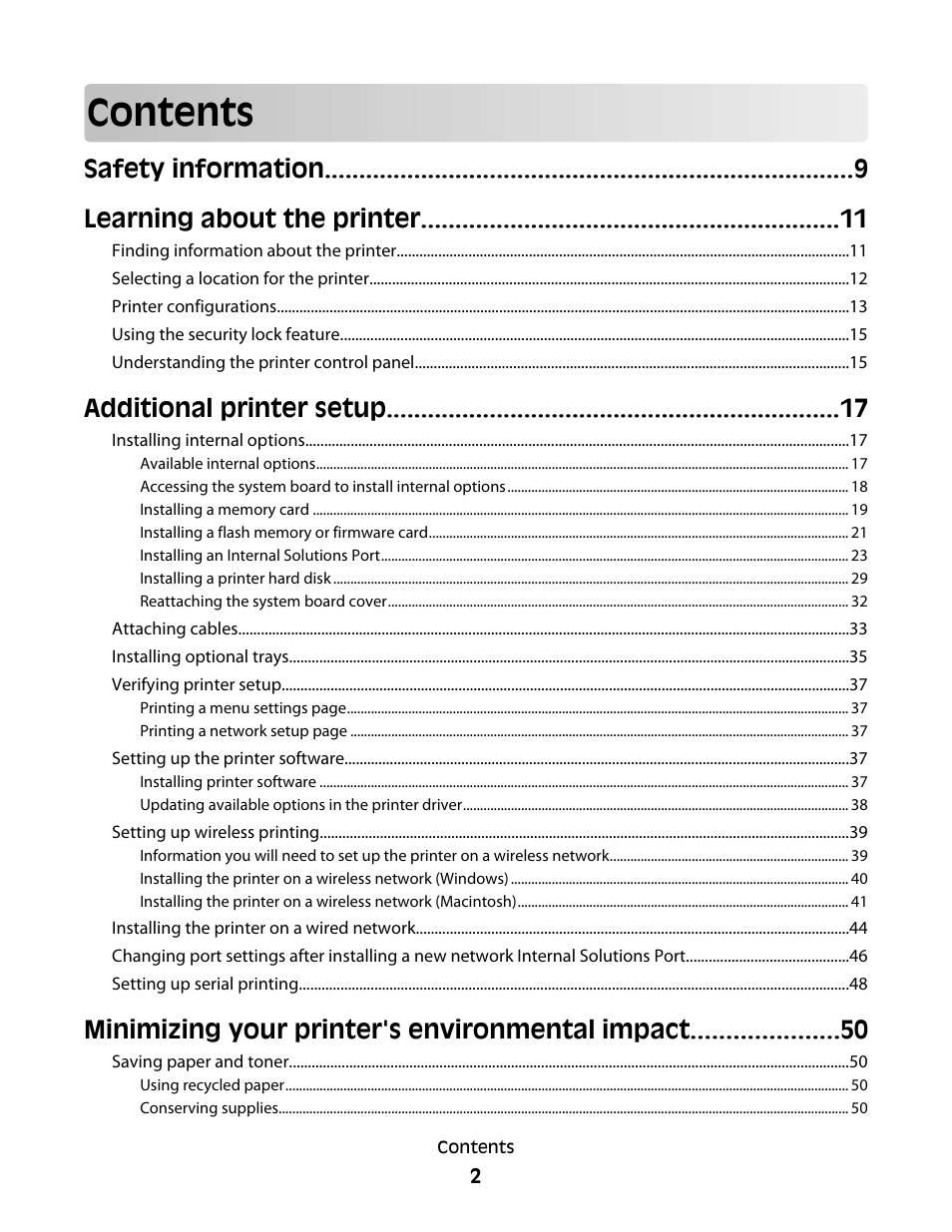 Lexmark 280 User Manual | Page 2 / 217