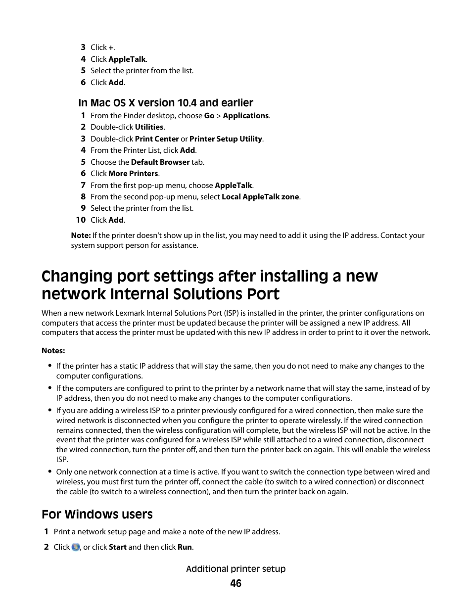 For windows users | Lexmark 280 User Manual | Page 46 / 217