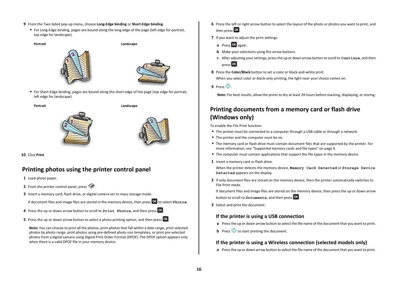 Printing photos using the printer control panel | Lexmark Prospect Pro208 User Manual | Page 16 / 27