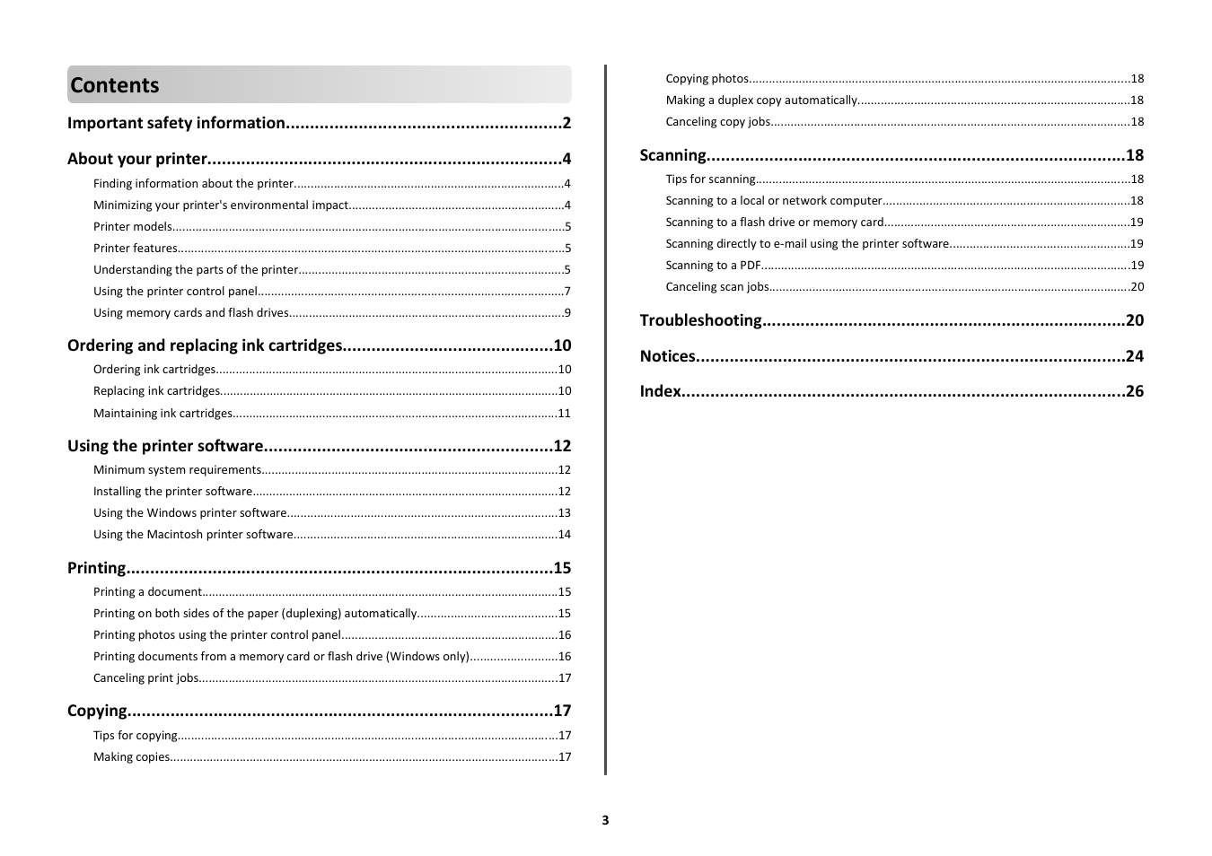 Lexmark Prospect Pro208 User Manual | Page 3 / 27