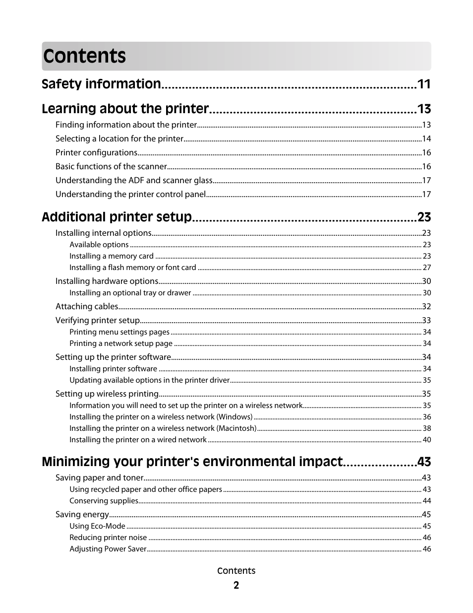 Lexmark 382 User Manual | Page 2 / 258